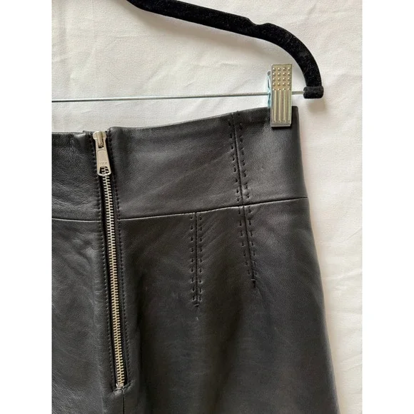 Nasty Gal Embellished Beaded Genuine Leather Mini Skirt - Picture 5 of 7